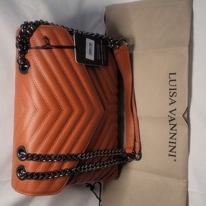 Luisa Vannini Embossed shoulder Leather bag